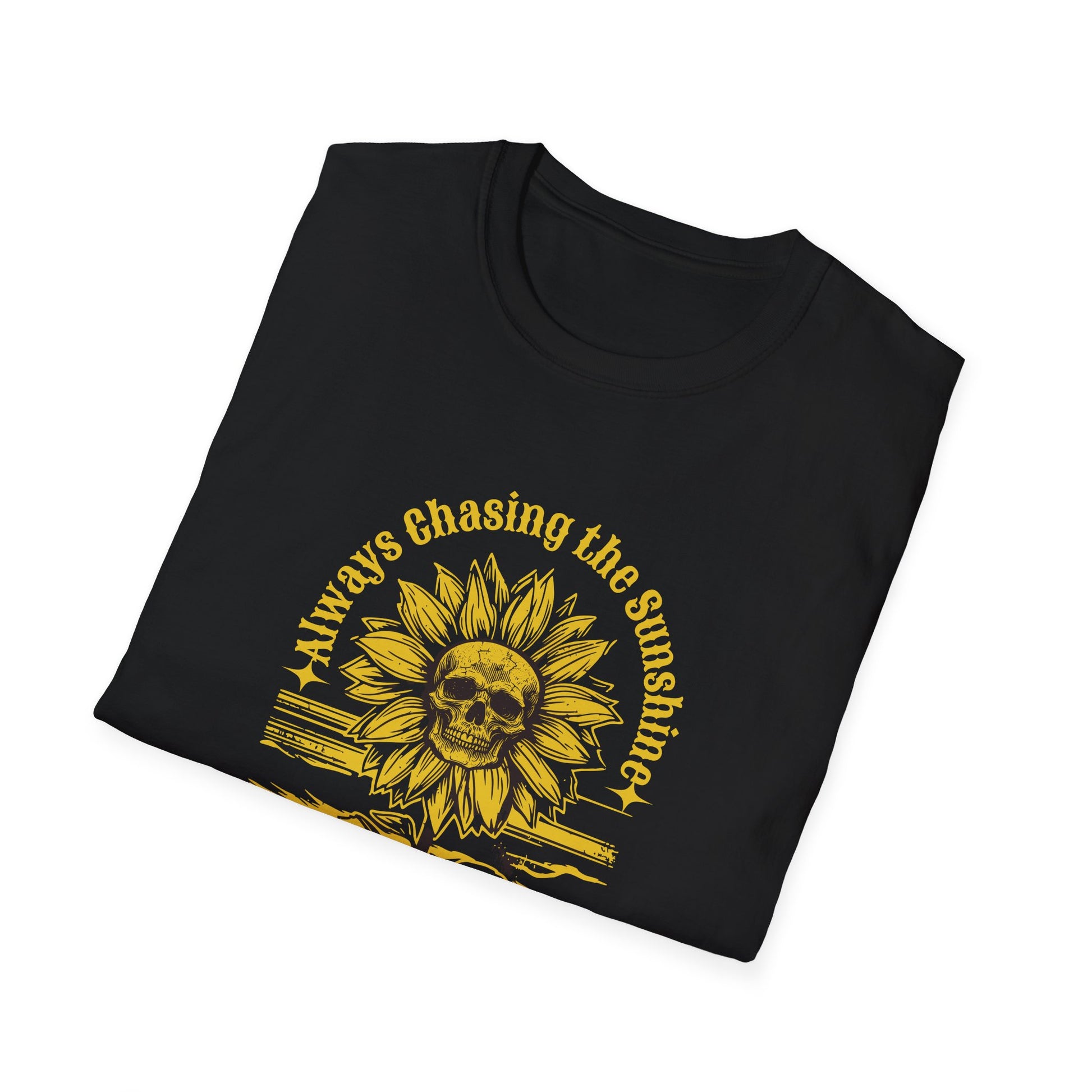 Always Chasing the Sunshine Skull Sunflower - T-Shirt - Blount Custom Creations