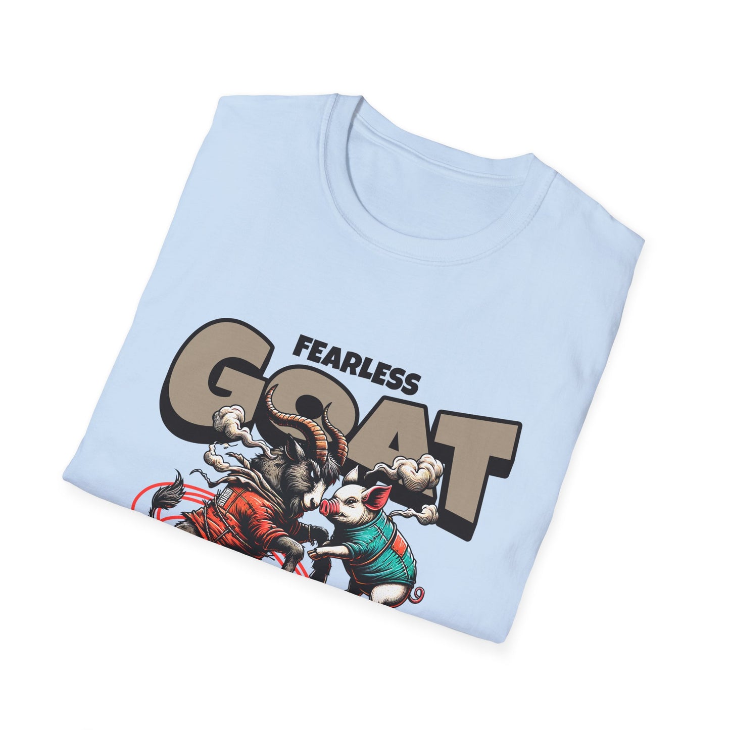 Fearless Goat Ramming a Pig - T-Shirt - Blount Custom Creations