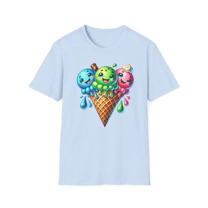 Triple Ice Cream Cone - T-Shirt - Blount Custom Creations