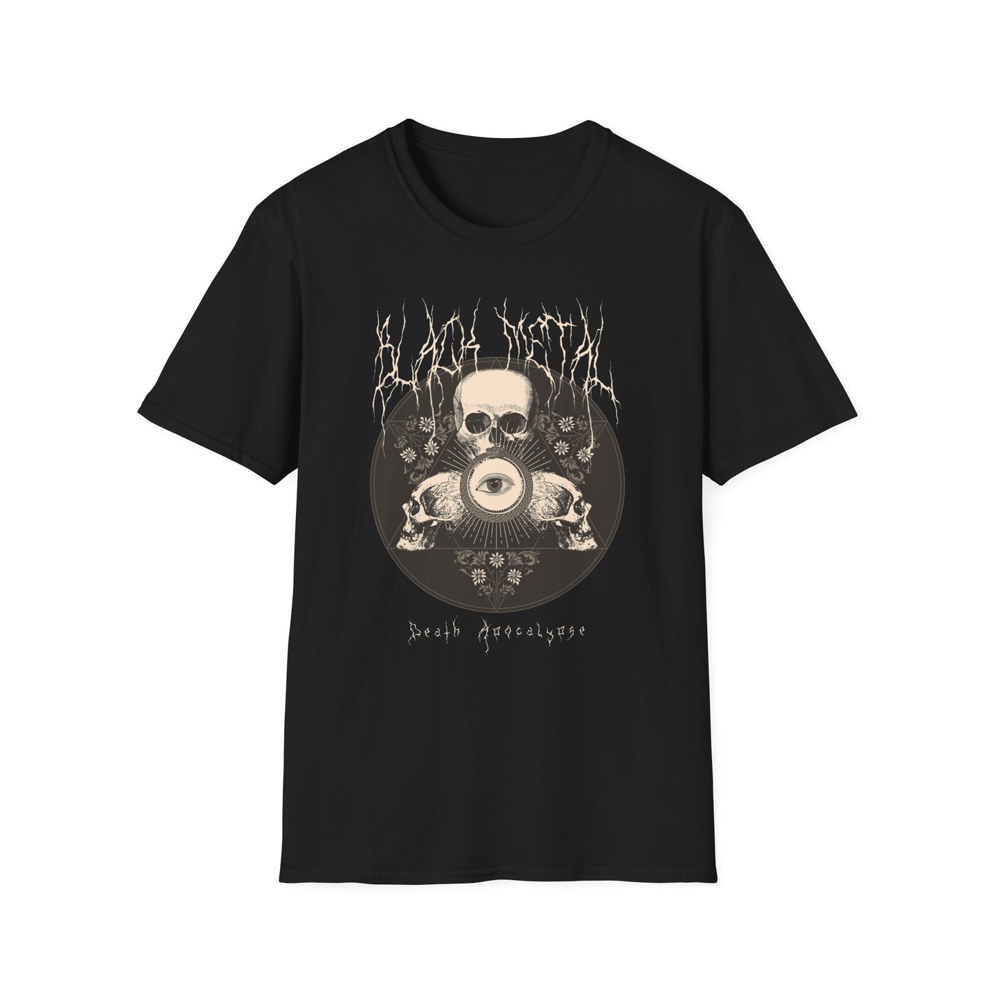 Black Metal Hardcore Skull - T-Shirt - Blount Custom Creations