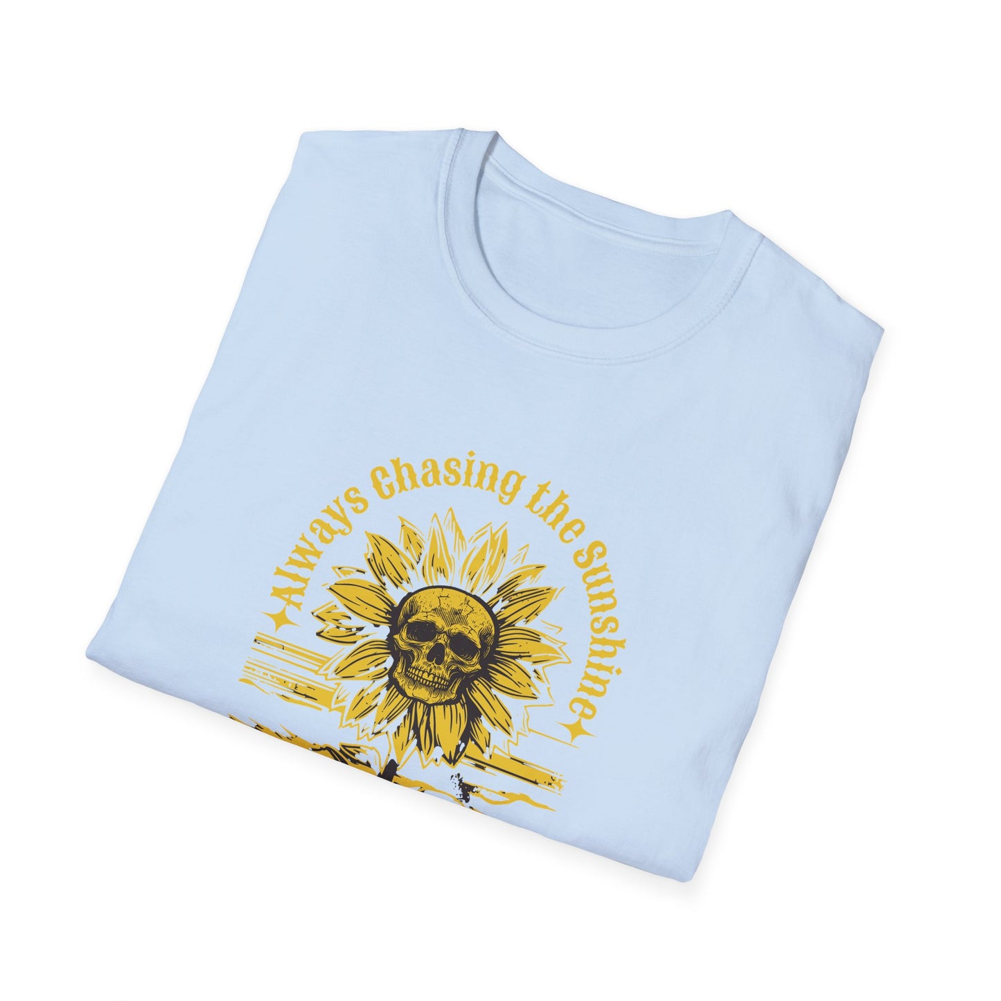 Always Chasing the Sunshine Skull Sunflower - T-Shirt - Blount Custom Creations