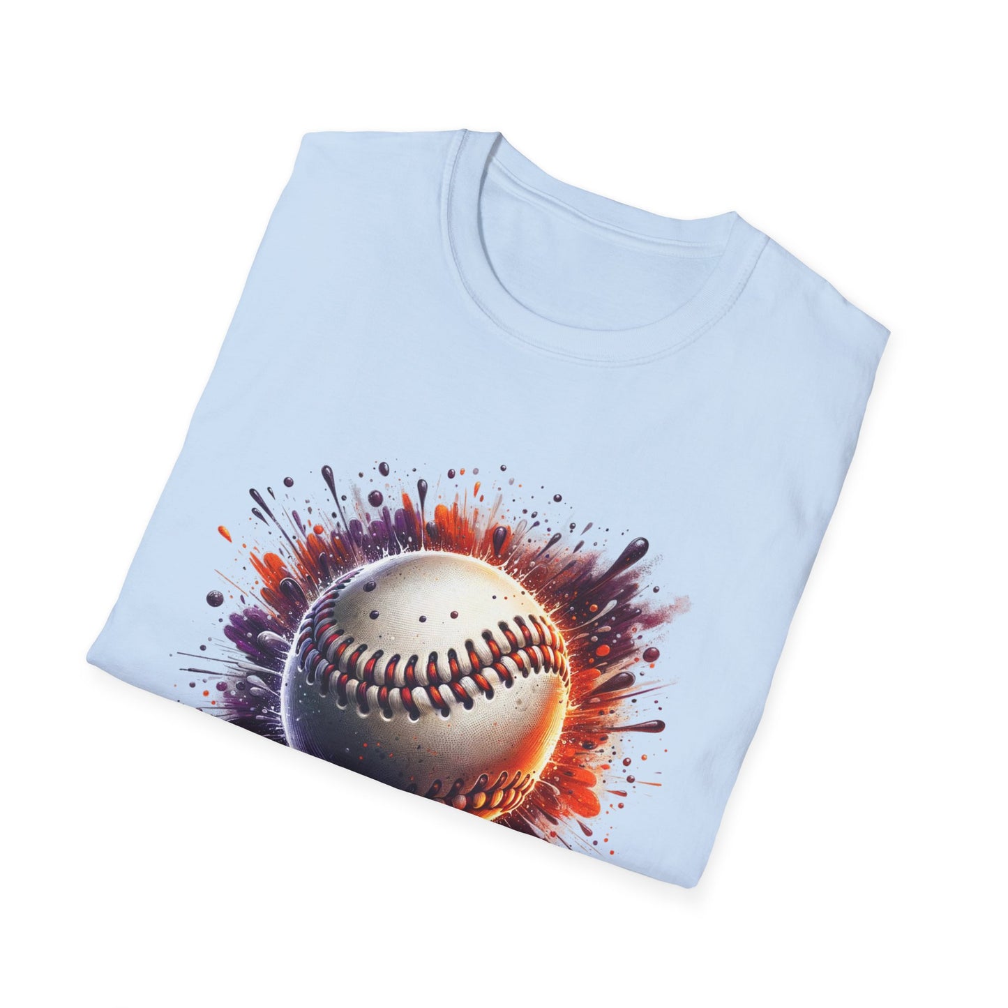 Baseball with Colorful Background - T-Shirt - Blount Custom Creations