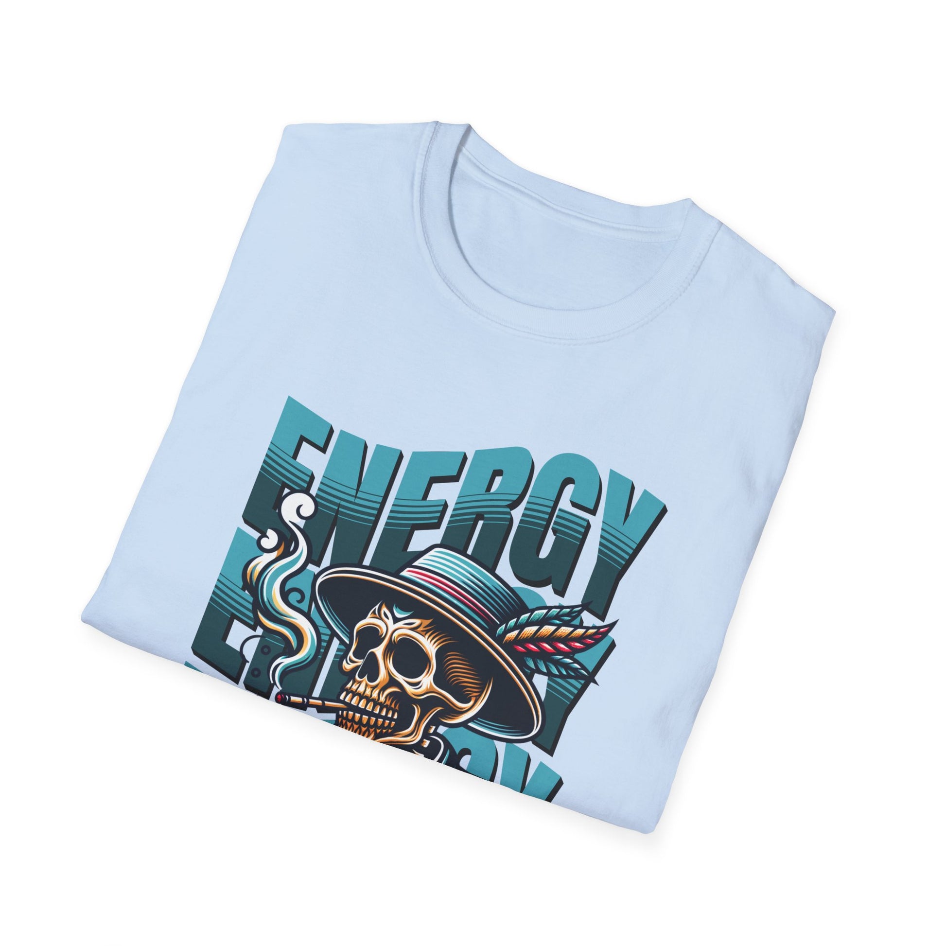 Energy with Skull Smoking and Drinking - T-Shirt - Blount Custom Creations