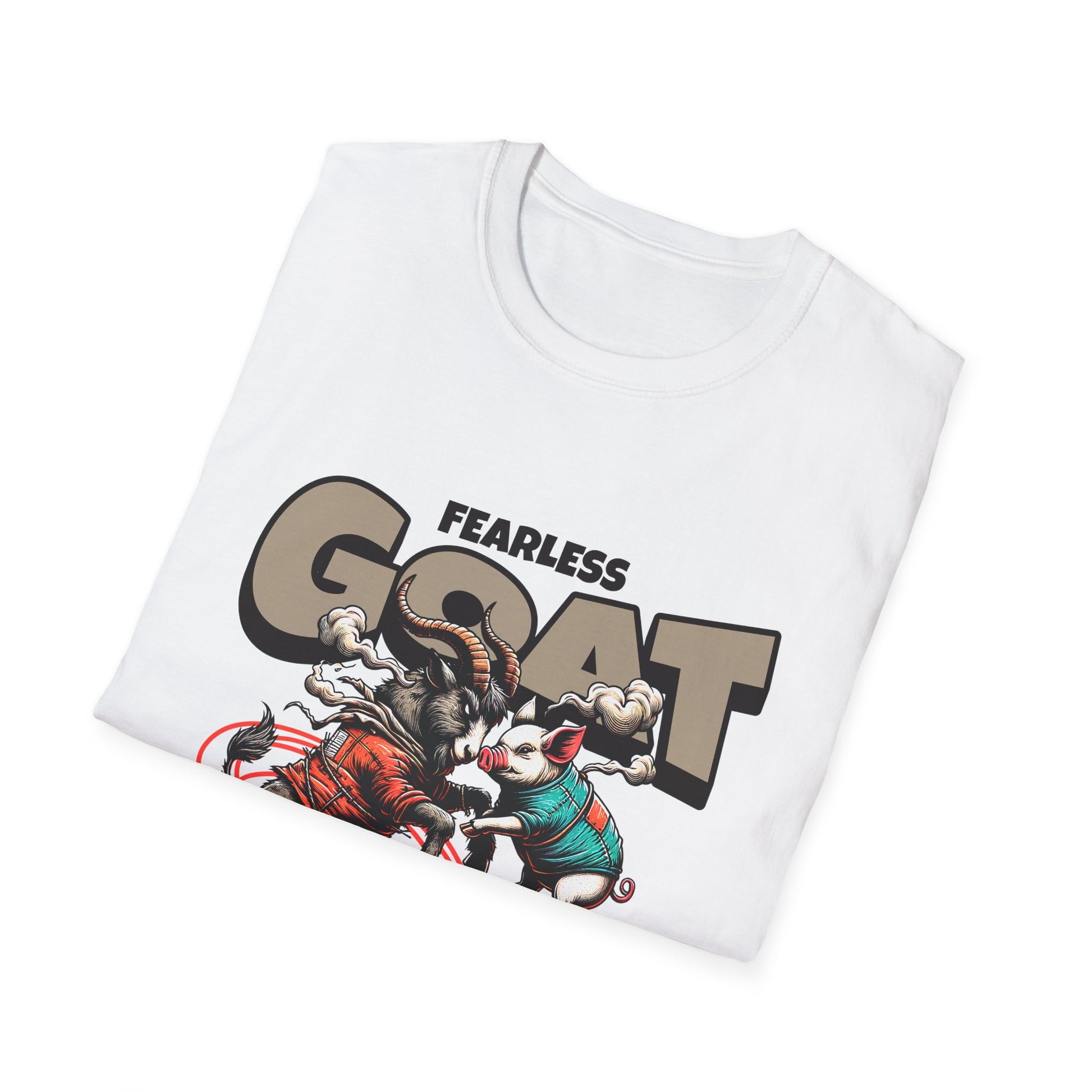 Fearless Goat Ramming a Pig - T-Shirt - Blount Custom Creations