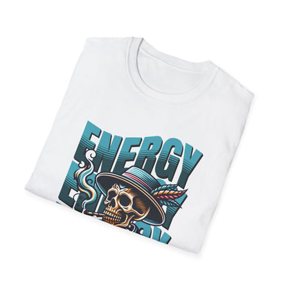 Energy with Skull Smoking and Drinking - T-Shirt - Blount Custom Creations