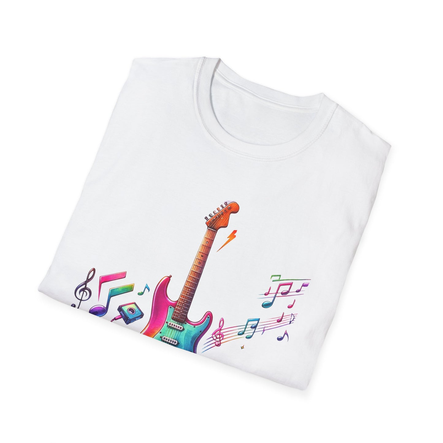 Electric Guitar with Music Notes - T-Shirt - Blount Custom Creations