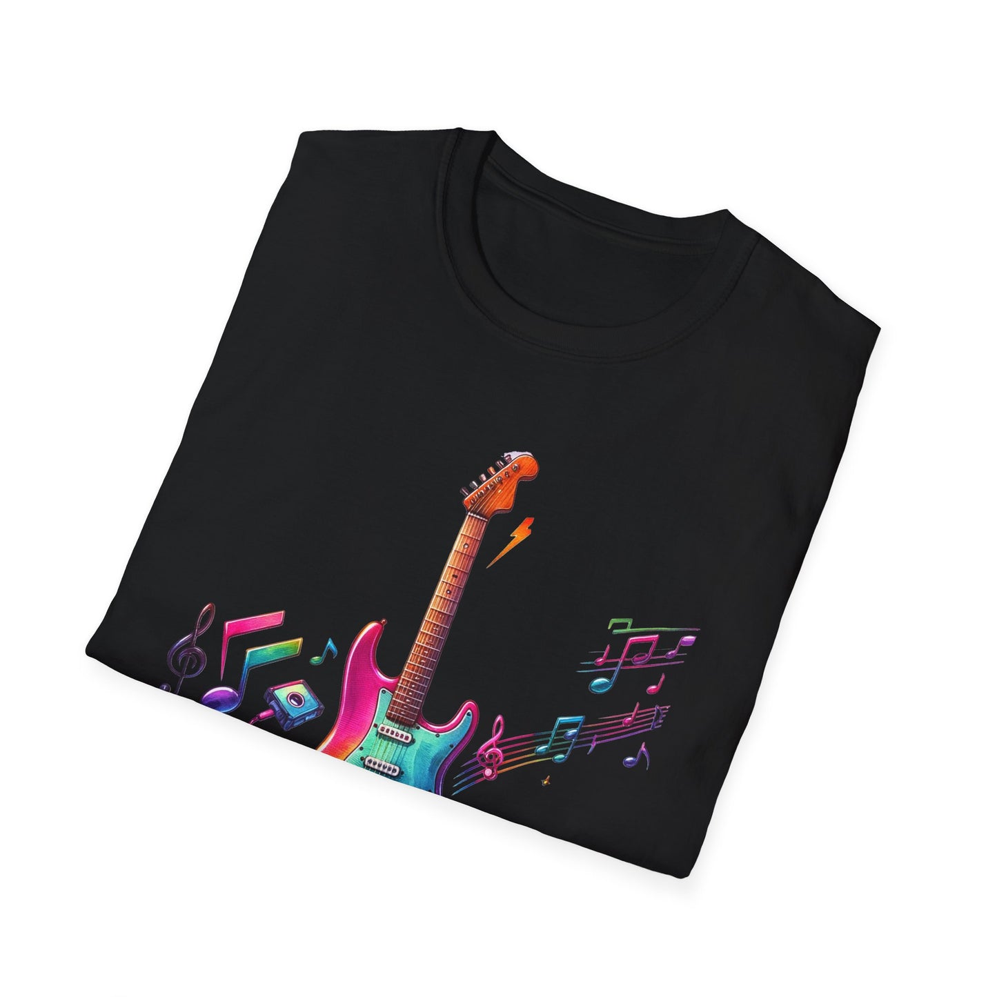 Electric Guitar with Music Notes - T-Shirt - Blount Custom Creations