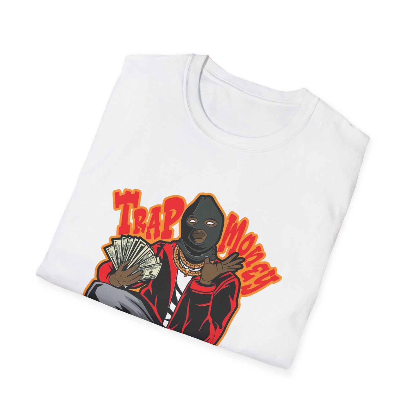 Trap Money Gangster with Ski Mask Streetwear - T-Shirt - Blount Custom Creations